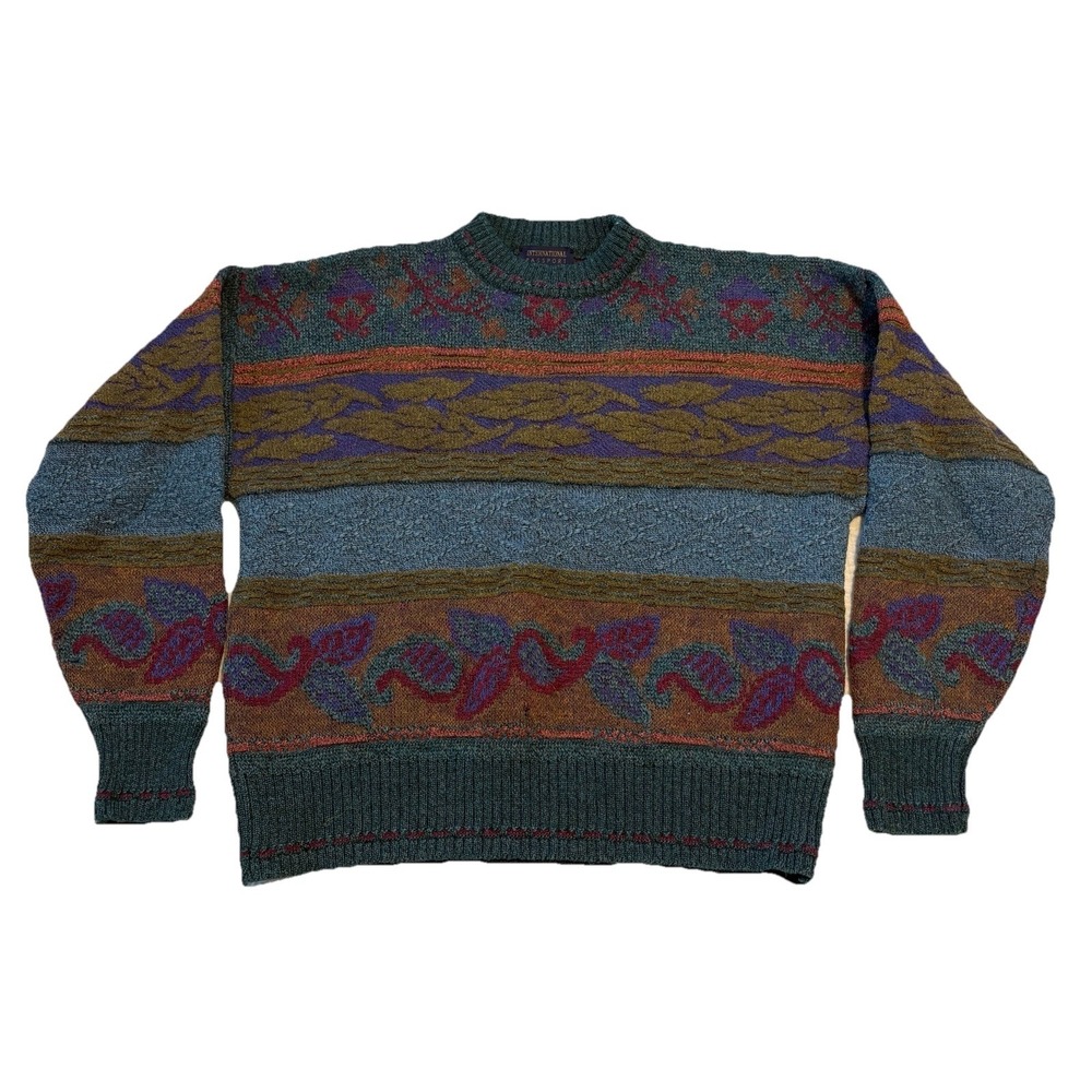 VTG International Passport Sweater Wool‎ Alpaca Blend Made in Italy Medium